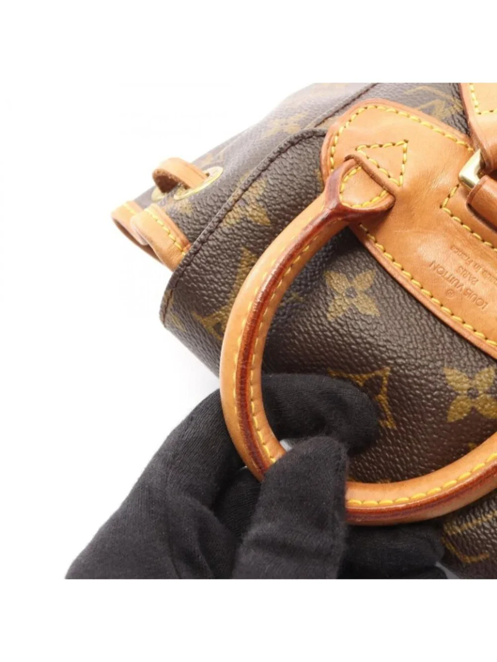 Louis Vuitton Backpack Mini Montsouris Monogram Canvas Leather